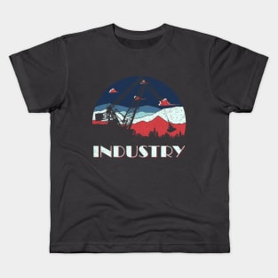 Industry - Distressed Retro Design Kids T-Shirt